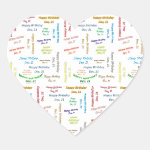 Décembre, 21 Anniversaire Sticker