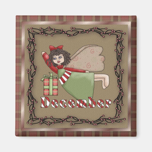 Décembre Angel / Mois de la fée Magnet (Devant)