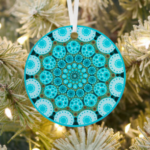 Décembre Birthstone Turquoise Mandala Ornement