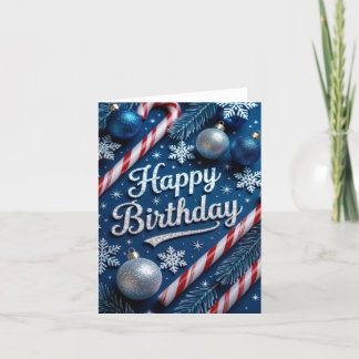 Décembre Carte d'anniversaire, carte d'anniversair