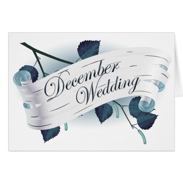 Décembre Mariage : feuilles de la saison : (Devant horizontal)