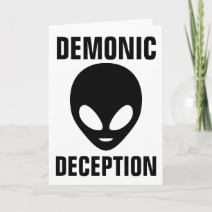 DÉCEPTION DEMONIQUE ALIEN UFO CARTES DE REMERCIEME