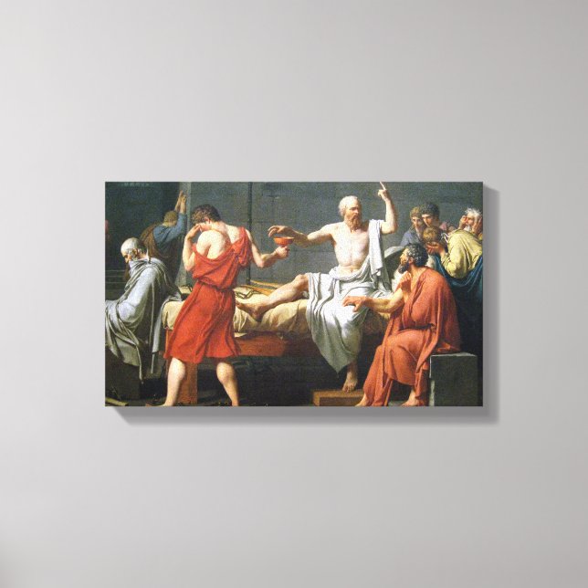 Décès de Socrate par J.L. David - Sur toile ~ (Recto)