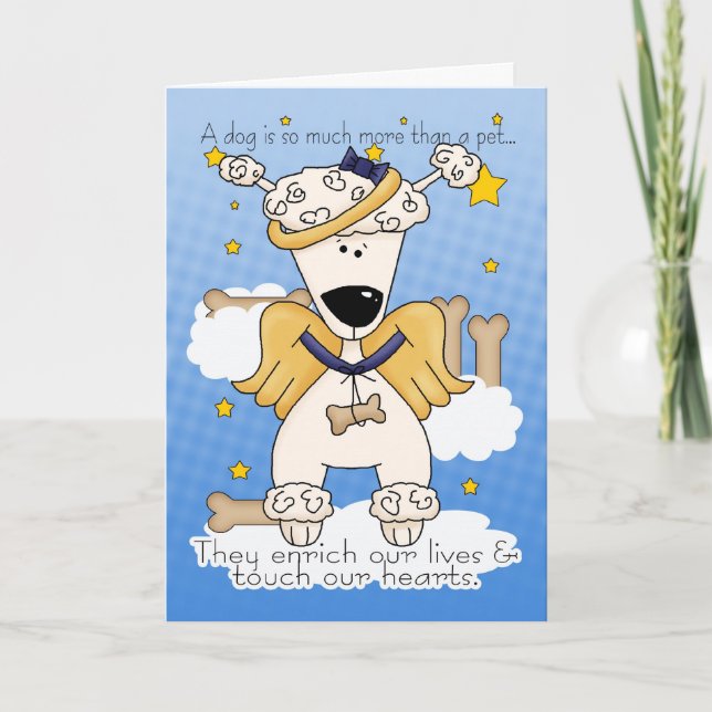 Décès d'un chien carte de sympathie - Perte de chi (Devant)