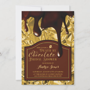 Décès par Invitation à la douche nuptiale au choco