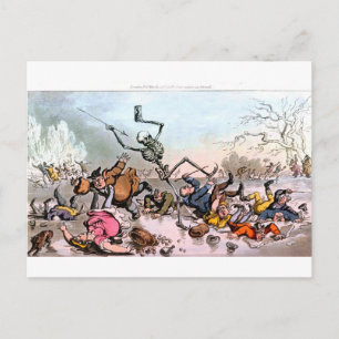 Décès sur carte postale de glace