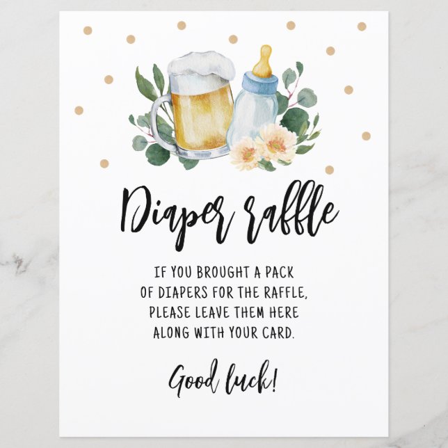 Déchet Raffle signe Jeu Baby Is Brewing Greenery (Devant)