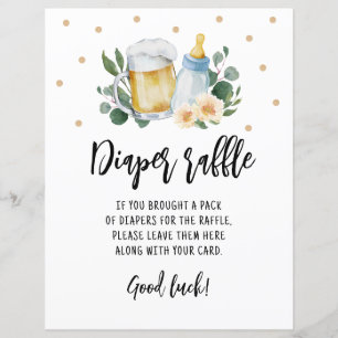 Déchet Raffle signe Jeu Baby Is Brewing Greenery
