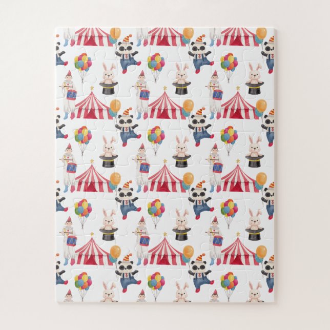 déchiffrez ce puzzle mignon sur le thème du cirque (Vertical)