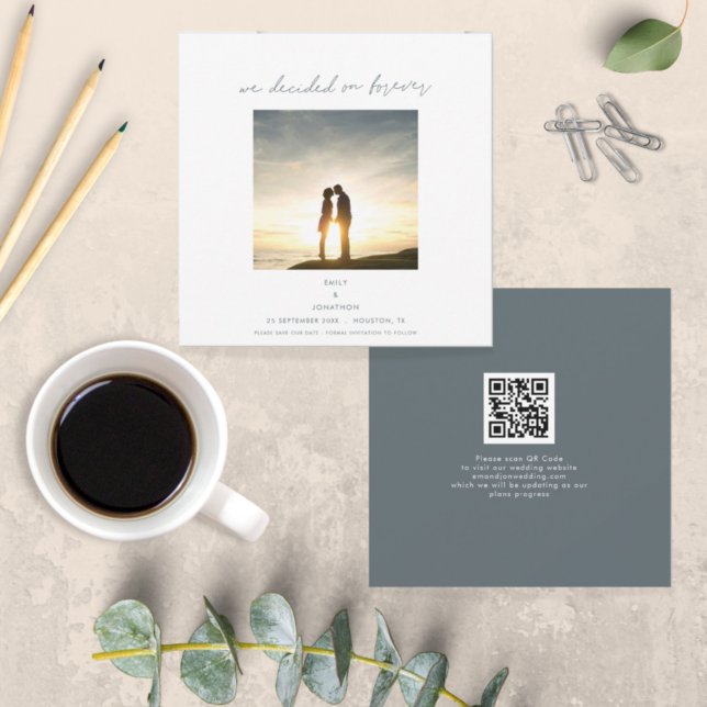 Décidé pour Forever Photo QR Code Save The Date (Créateur téléchargé)