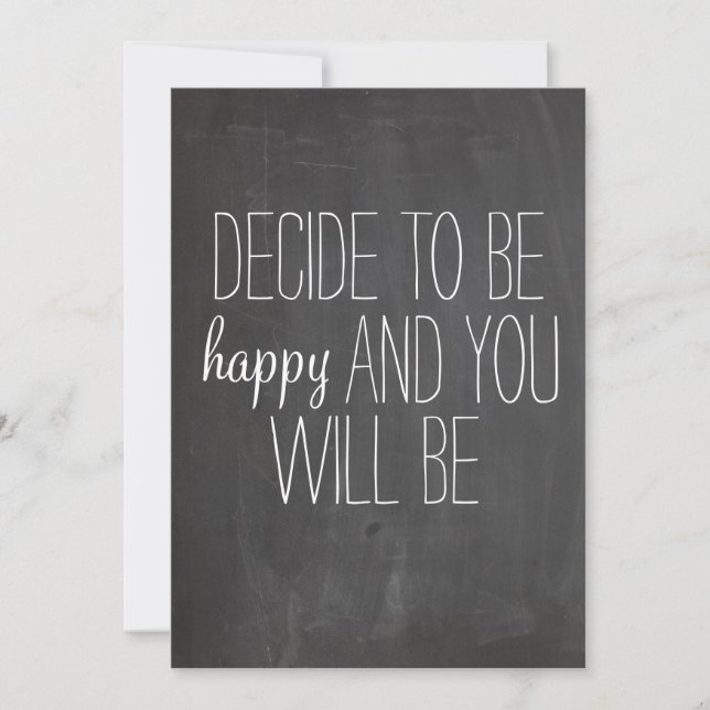 Décider d'être Happy Quote print (Devant)