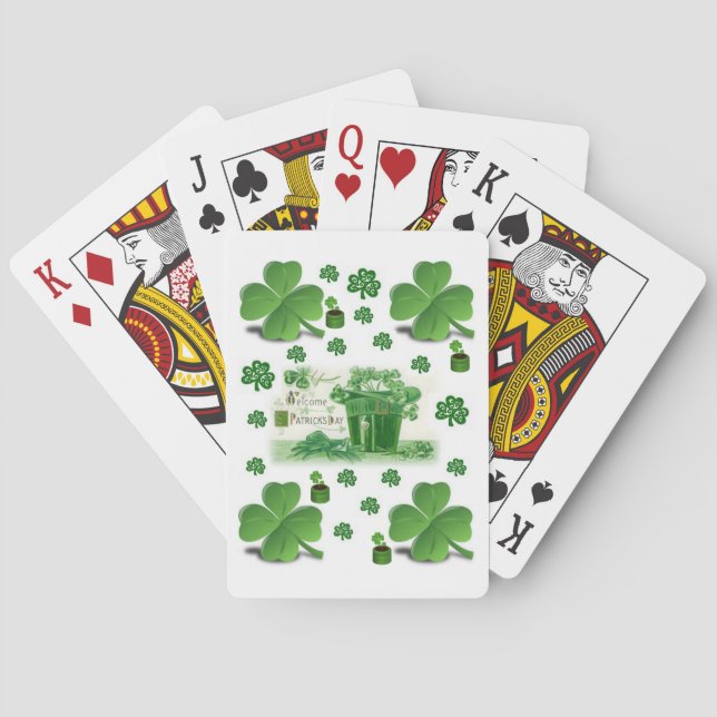 Deck de cartes de jeu de St. Patrick (dos)