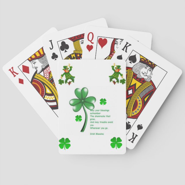 Deck de cartes de jeu de St. Patrick (dos)