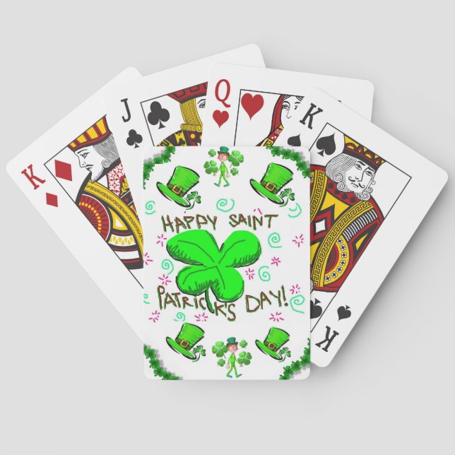 Deck de cartes de jeu de St. Patrick (dos)