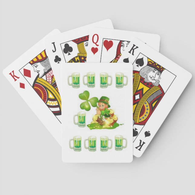 Deck de cartes de jeu de St. Patrick (dos)
