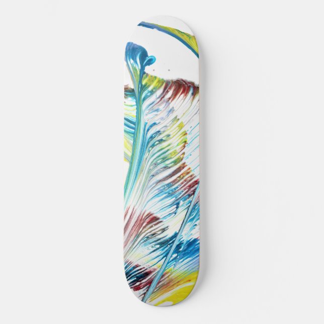 Deck de skateboard abstrait coloré Wanderer 1 (Recto)