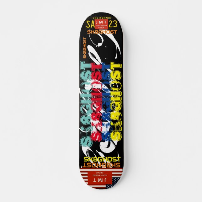 Deck de skateboard SK8 GHOST 7 3/4" (Devant)