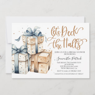 Deck the Halls Christmas Bridal Shower Invitation