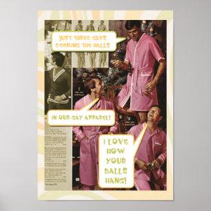 Deck the Halls drôle affiche gay