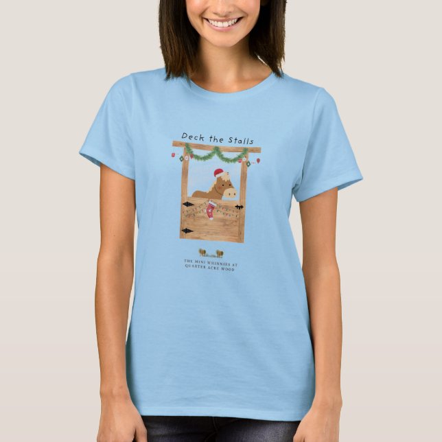 Deck the Stalls Women's Christmas Pony T-Shirt (Devant)