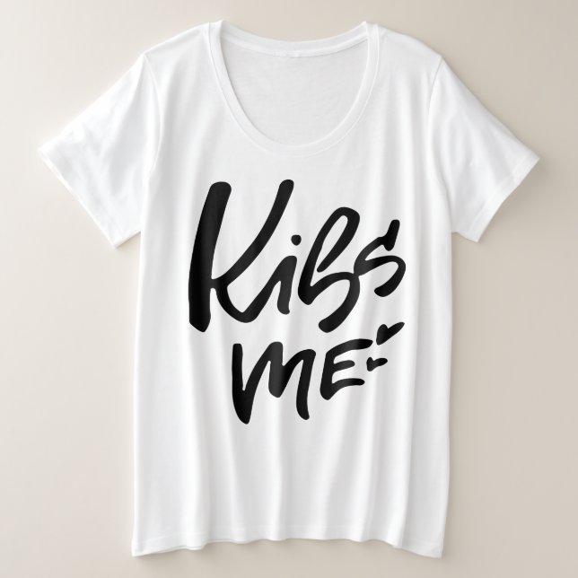 Déclaration de lettres à main vive Kiss Me (Design devant)