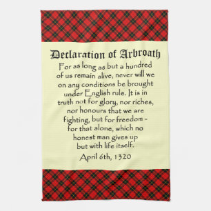 Déclaration de serviette de thé de tartan