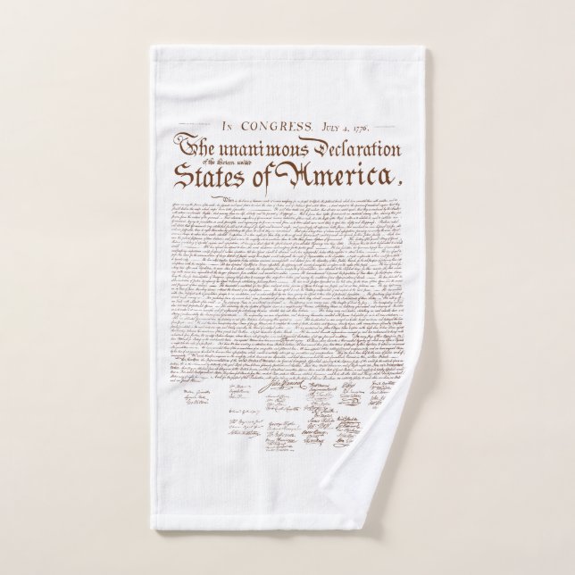 Déclaration d'indépendance des États-Unis (Serviette à main)