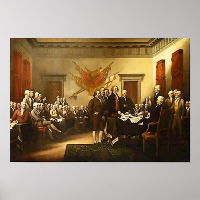 Déclaration d'indépendance Poster de John Trumbull (Devant)