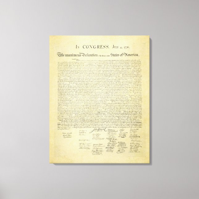 Déclaration d'indépendance toile Imprimer (Recto)