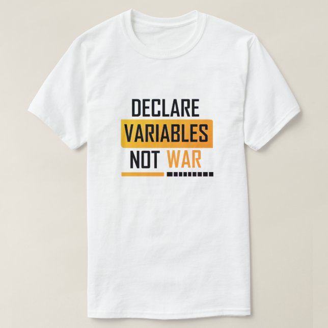 Déclarer Variables non Guerre Rétro T-shirt vintag (Design devant)
