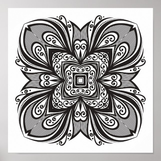 Déco Carré noir inspiré 2 (Devant)