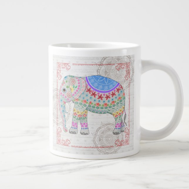Deco Elephant Boho Style Mug (Droite)