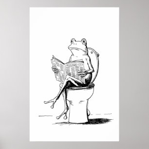 Déco Murale de Grenouille Fantaisiste, Noir et Bla
