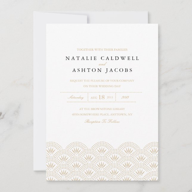 Deco Seigaiha Faire-part de mariage (Devant)