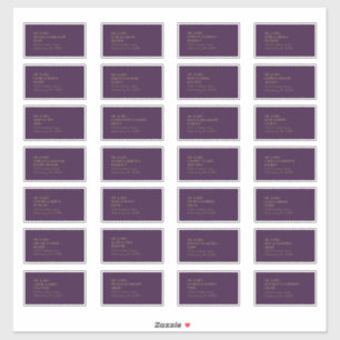 Déco type or Étiquette de adresse invité foncé v