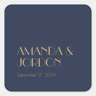 Déco type or   Sticker Mariage Dark Navy