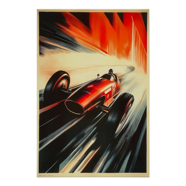 Déco Velocity - Poster Art Déco Racing (Devant)