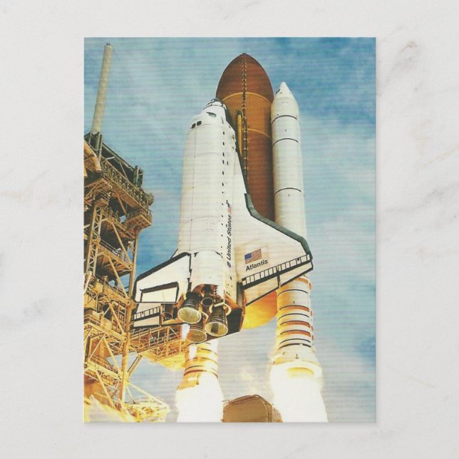 Décollage d'Atlantis depuis la carte postale de Ca (Devant)