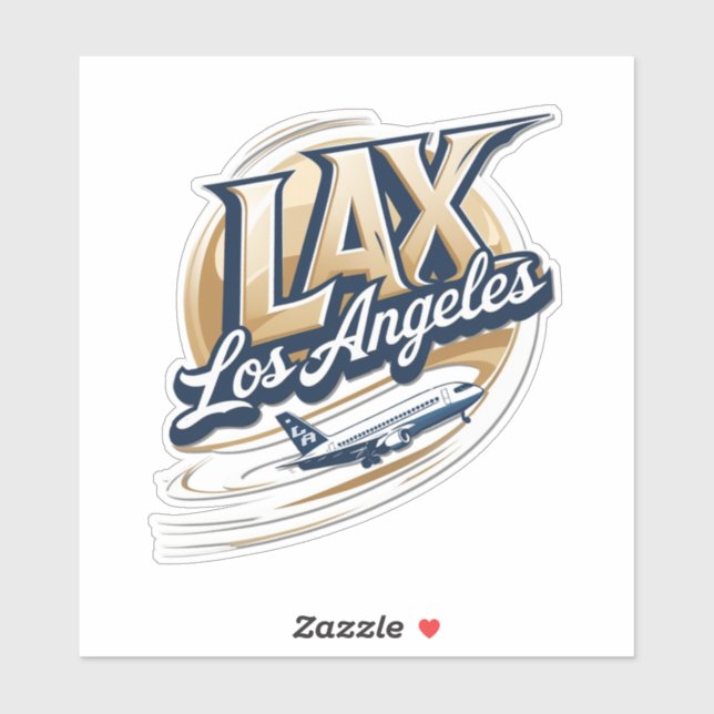 Décoller avec ce Sticker LAX Airport Code (Feuille)
