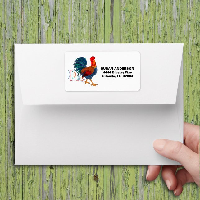 DeColores Cursillo Colorful Rooster Étiquette (Créateur téléchargé)