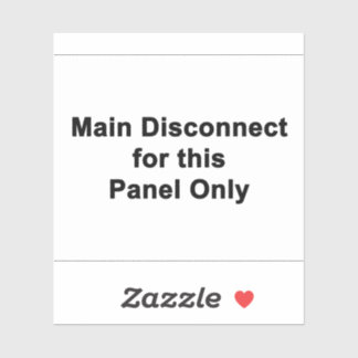 Déconnexion principale pour ce panneau, Étiquette