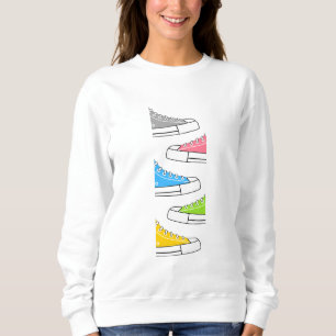 Décontracté Basket colorée Sweatshirt femme