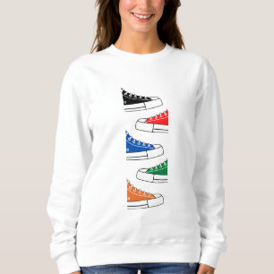 Décontractée Basket colorée Sweatshirt femme