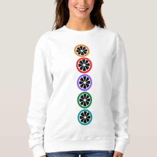 Décontractée colorée Fruit noir Sweatshirt femme