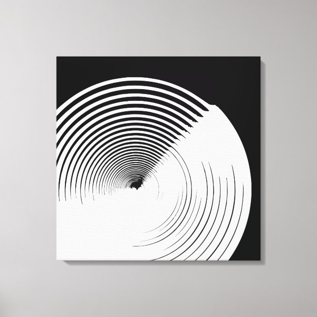 Décor Abstrait en toile d'art noir et blanc (Recto)