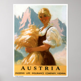 DÉCOR : AFFICHE DE VOYAGE AUTRICHE