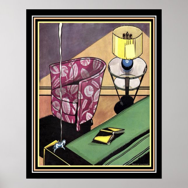 Décor Art déco des années 1920 Imprimé 16 x 20 (Devant)