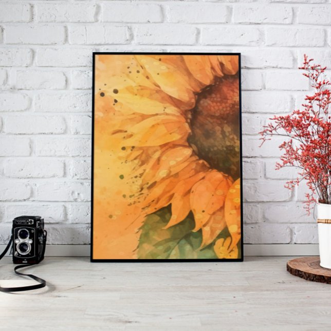 Décor Art Décor Mur De Tournesol, Toile Aquarelle (sunflower canvas, matisse flower art canvas, living room décor, above bed wall art, modern home déco)