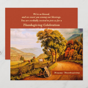Décor Automne Design Thanksgiving Invitations