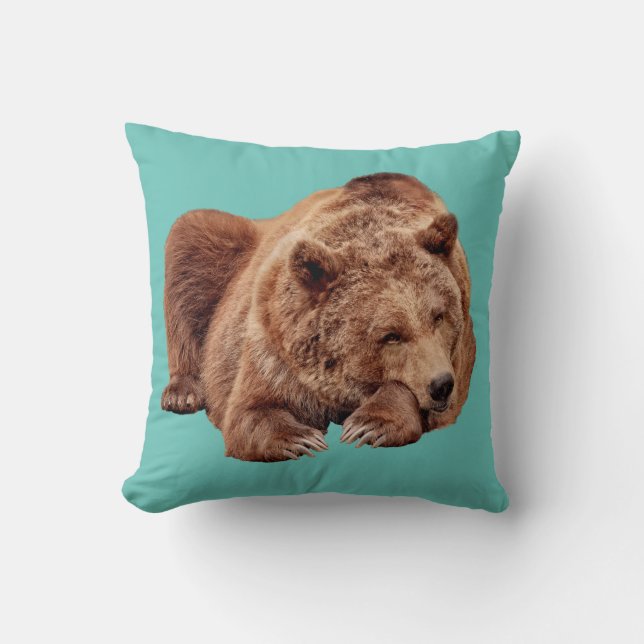 DÉCOR CABINE COUSSIN GRIZLY BEAR (Recto)